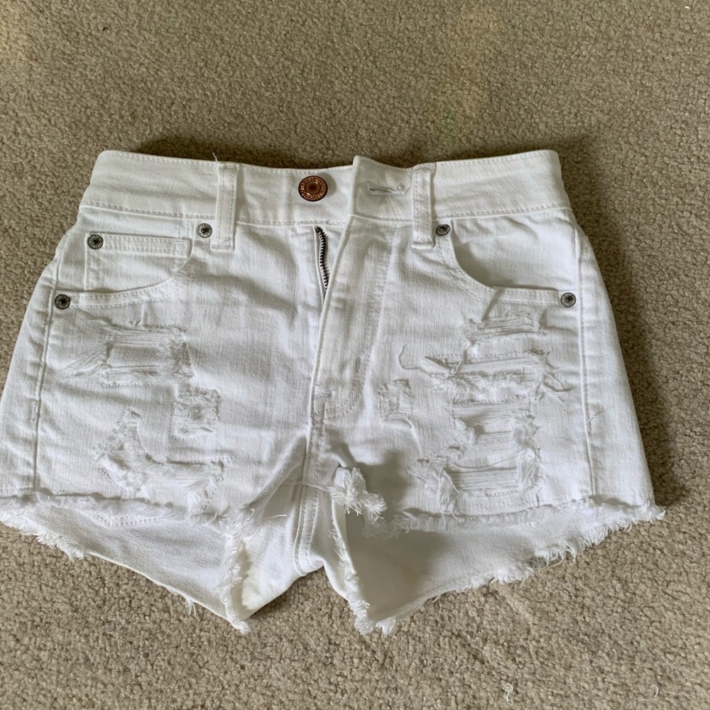 White jeans shorts